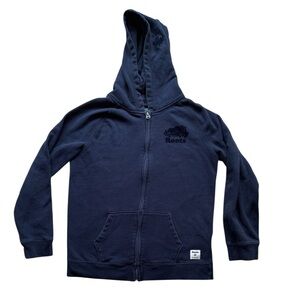 Roots Canada Kids Boys’ Navy Blue Full Zip Hoodie Size XXL